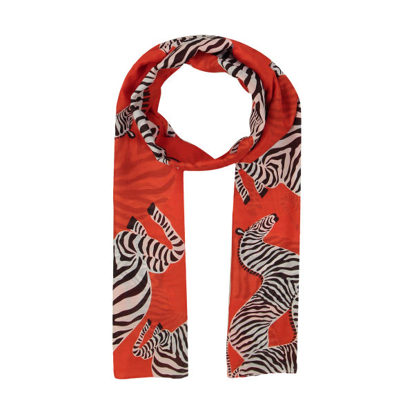 Main image of 女士印花披肩 – 艺术轻盈 Zebra