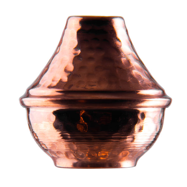 2 件套波斯铜盐和胡椒瓶 Flower