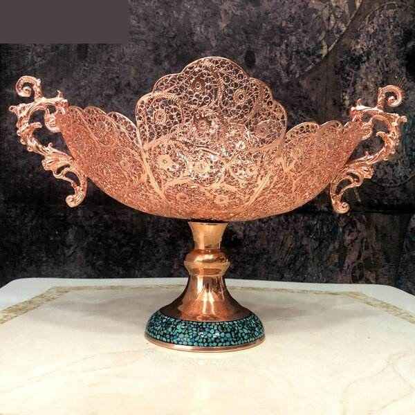 装饰碗 波斯手工制作 镶嵌绿松石 Royal 款