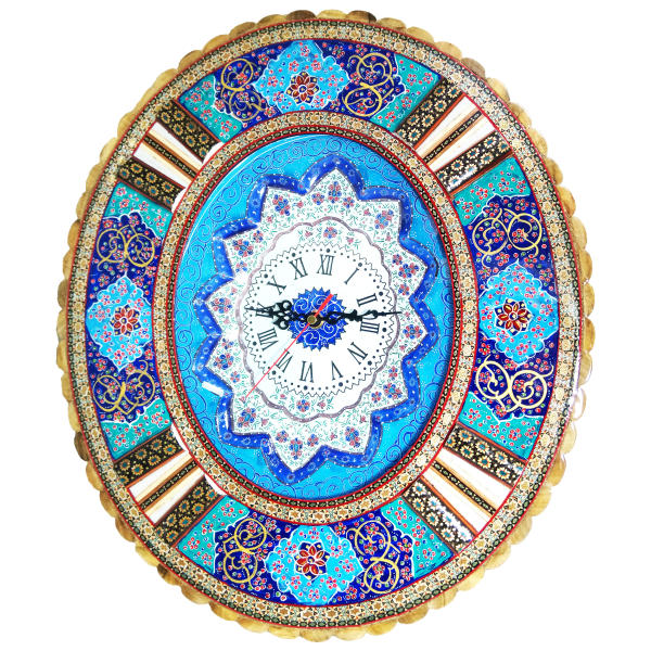 Main image of 手工波斯木质壁挂时钟 – 掐丝珐琅 阳光款