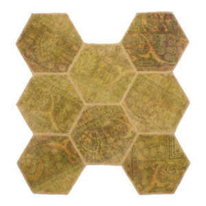 复古波斯手工结拼布地毯 Beehive