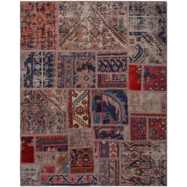 复古波斯手工结拼布地毯 Kavir