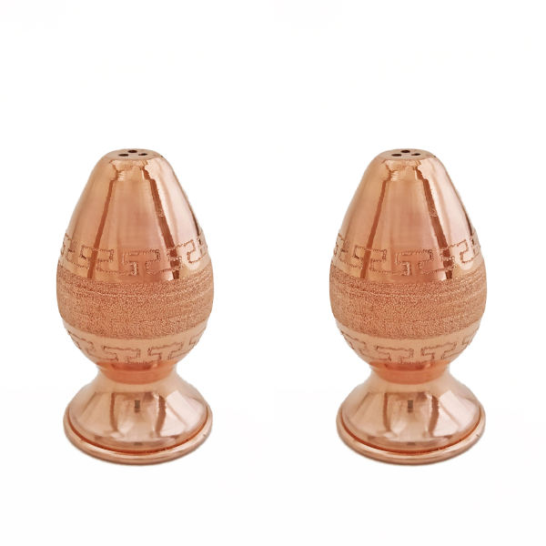 2 件套波斯铜盐和胡椒瓶 Hamta