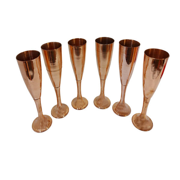 Main image of 6件套手工波斯铜红酒杯 – 锤纹款 Sunflower