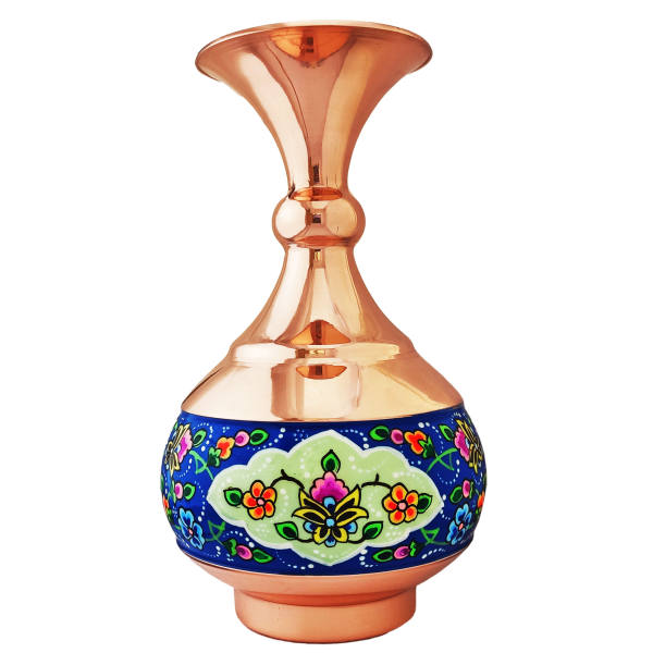 Main image of 装饰性铜花瓶 – 波斯手绘米纳卡里珐琅 Goli