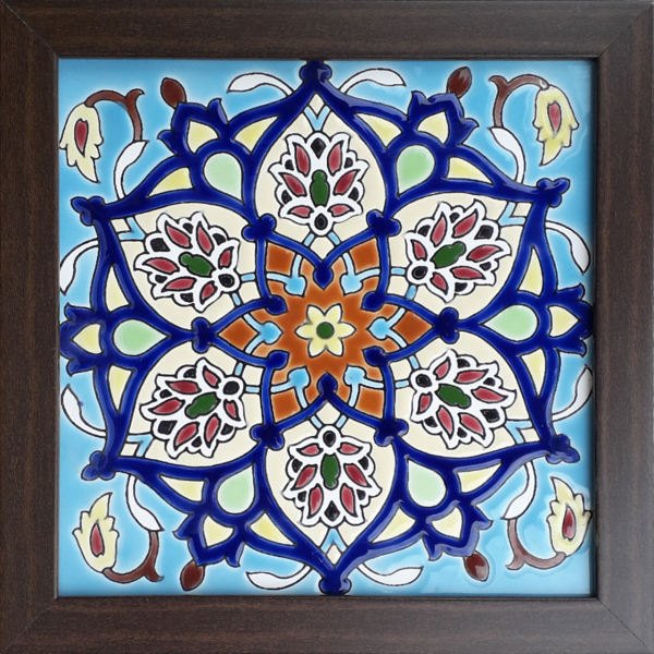 Main image of 装饰波斯镶框陶瓷砖 – Zahiri II 款