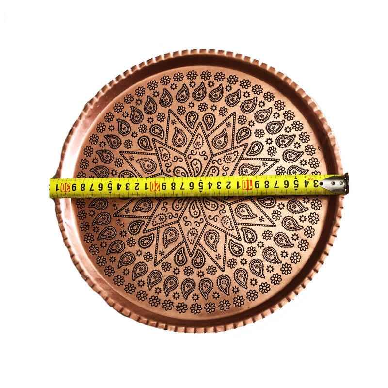 波斯铜盘，传统手工锤制Toranjestan