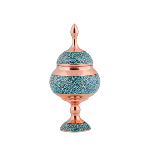 Main image of 波斯手工镶嵌绿松石铜糖罐 Vira