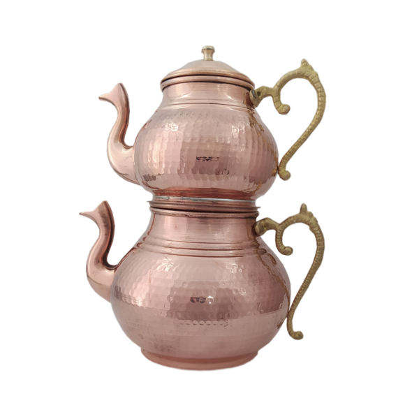 Main image of 波斯铜双层茶壶 耐用锤花款 Taha