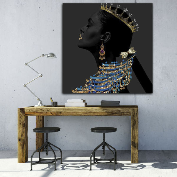 Main image of 波斯帆布画 – 印制黑色书法款