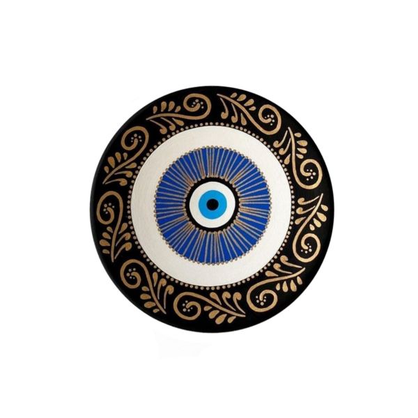 Main image of 手绘装饰陶瓷盘 黑眼
