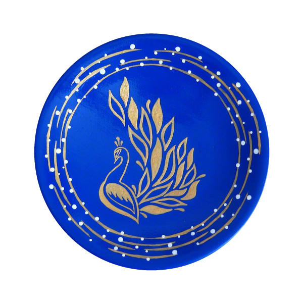 手绘装饰陶瓷盘 Tavoos(孔雀)