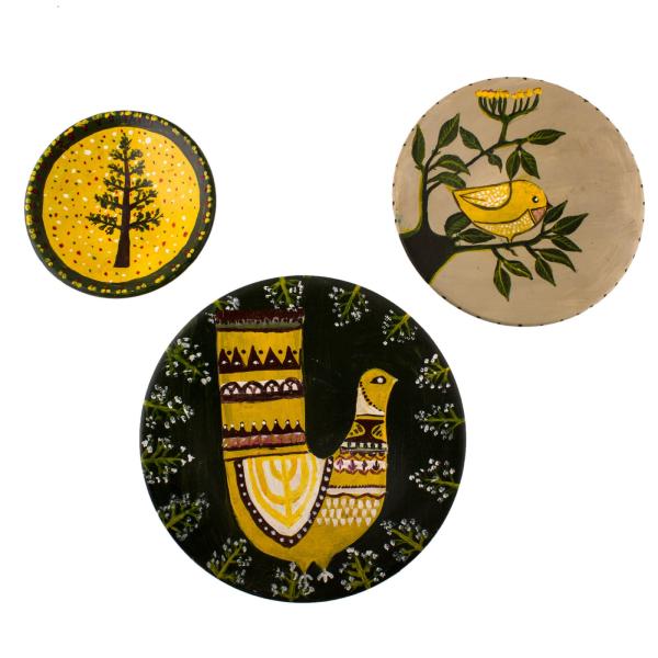 手绘装饰陶瓷盘 Aamin