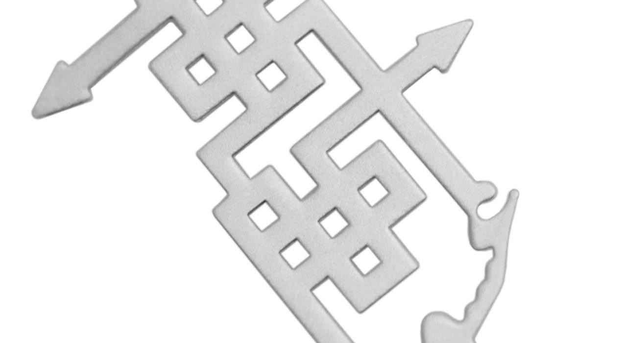 波斯银项链配极简书法 “Eshgh”