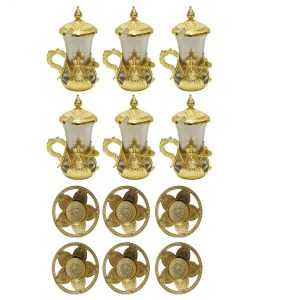 波斯金属茶咖具套装 – 复古款金色