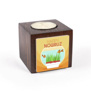 波斯木质立方体小蜡烛台 Nowrouz（2个）