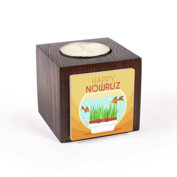 Main image of 波斯木质立方体小蜡烛台 Nowrouz（2个）