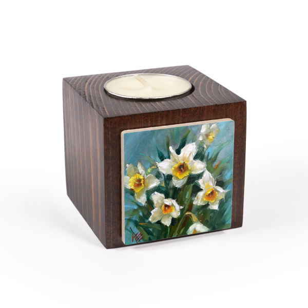 Main image of 波斯木质立方体小蜡烛台 Narges（2个）