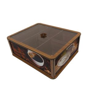 经典木制茶包收纳盒 – 多格子款