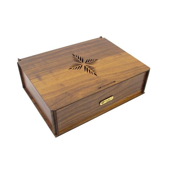 Main image of 阳光主题木制茶叶收纳盒 – 波斯细节款