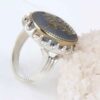 Thumbnail 2: 伊斯兰赤铁矿银戒指，Hadid宝石，男士款，书法设计