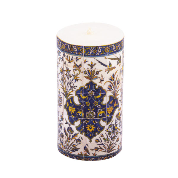 Main image of 波斯蜡烛 – 蓝色Kashi型号 (3个)