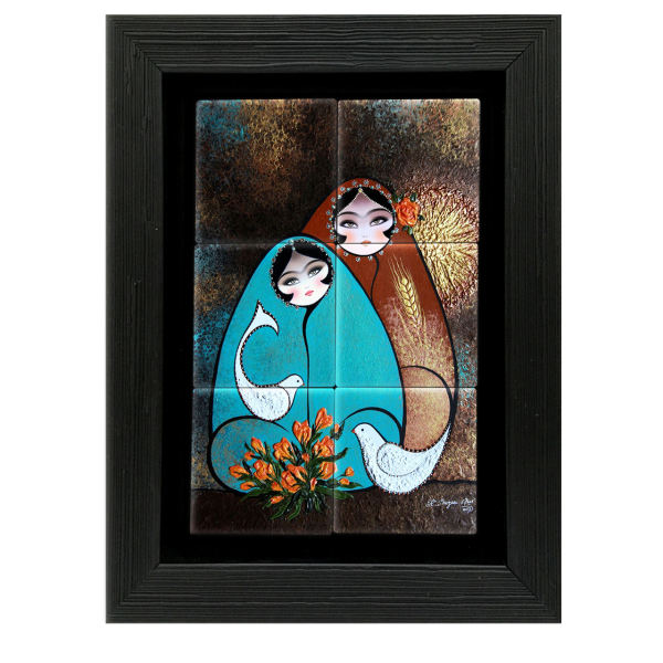 Main image of 装饰波斯镶框陶瓷砖 – Parsi Women 款