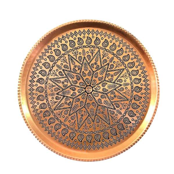 Main image of 波斯铜盘，传统手工锤制Mani