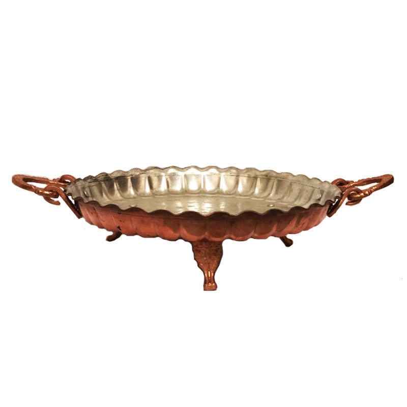 波斯铜盘托盘，锤制Armani