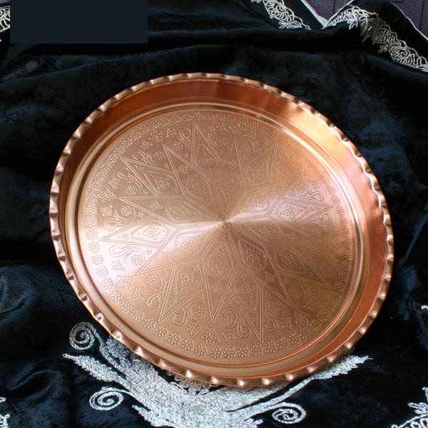 波斯铜盘，传统手工锤制Golha