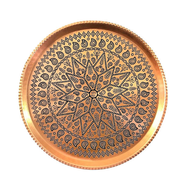 Main image of 波斯铜盘，传统手工锤制Messi