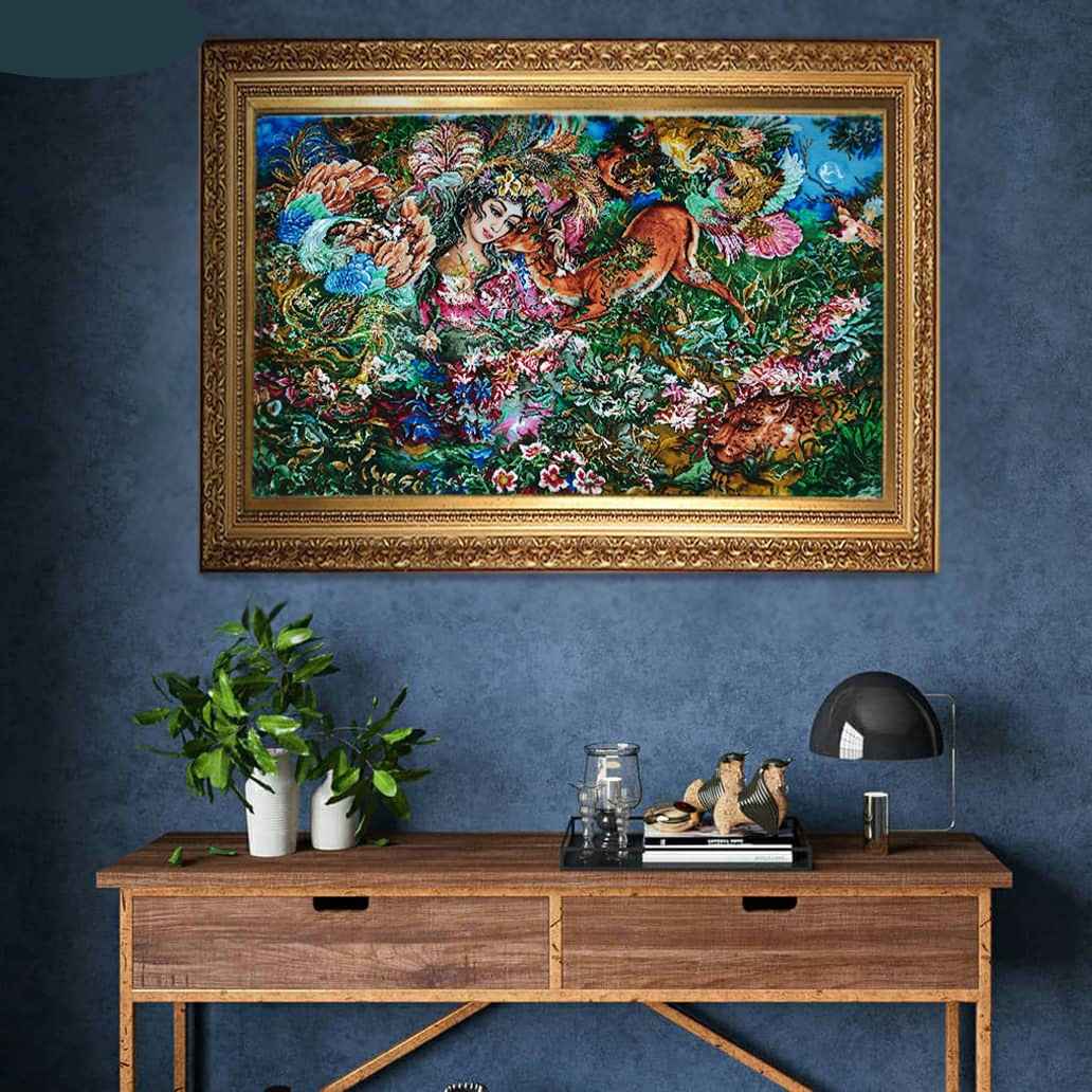 大不里士手工编织波斯挂毯 —— 存在主题细密画