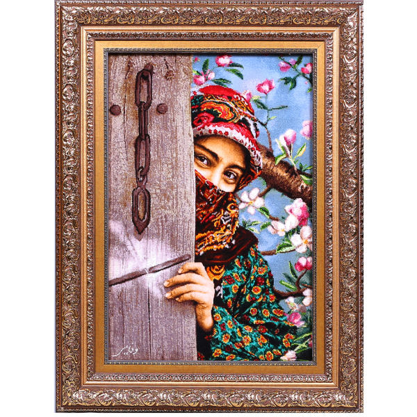 Main image of 大不里士手工编织波斯图案地毯 —— 人脸图案