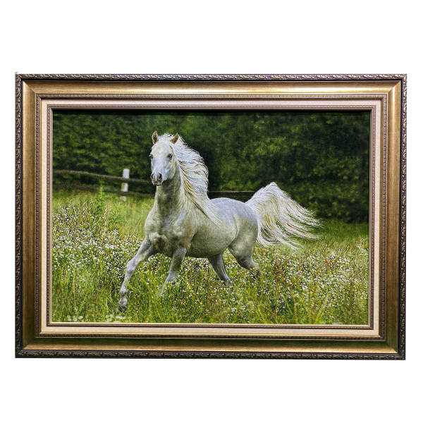 Main image of 大不里士手工编织波斯图案地毯 —— 草地骏马图案