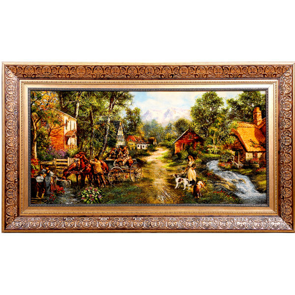 Main image of 大不里士手工编织波斯图案地毯 —— 乡村风景