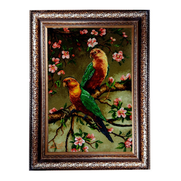 大不里士手工编织波斯图案地毯 —— 鹦鹉图案