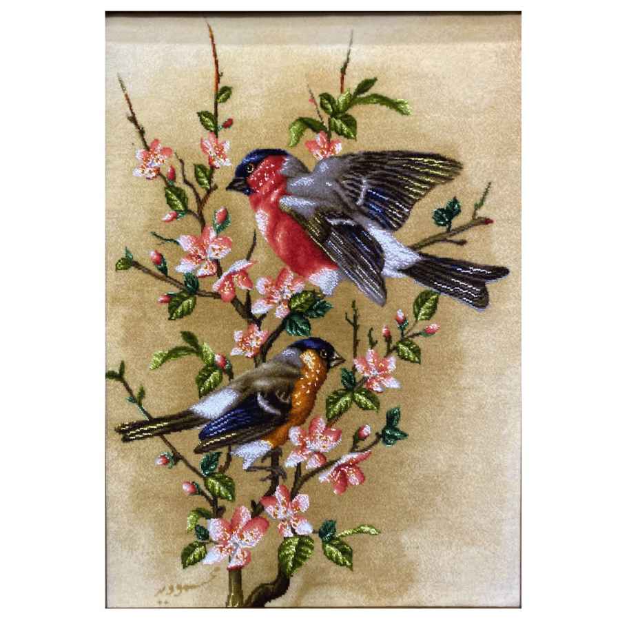 大不里士手工编织波斯图案地毯 —— 麻雀图案