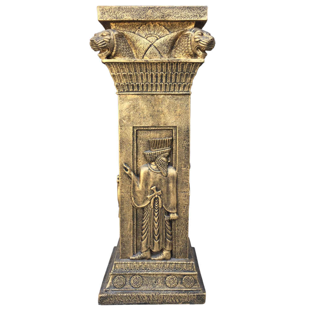 历史性伊朗阿契美尼德士兵柱上浮雕雕像