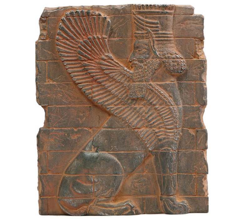 Main image of 有翼狮砖刻铭文复制品 – 灵感源于古波斯