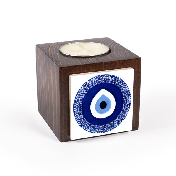 Main image of 波斯木质立方体小蜡烛台 Cheshm Zakhm（2个）