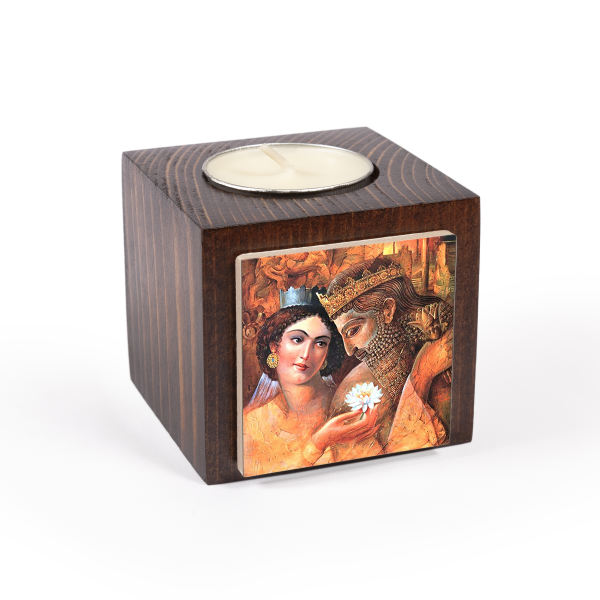 Main image of 波斯木质立方体小蜡烛台 King（2个）