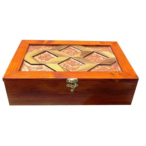 Main image of 阿卡西亚灵感茶叶收纳盒 – 波斯格子设计款