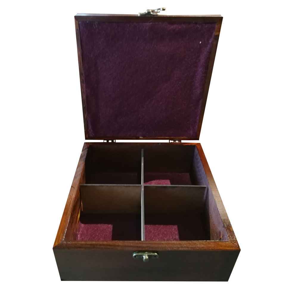 Patte 版木制茶叶收纳盒 – 隔层格子款