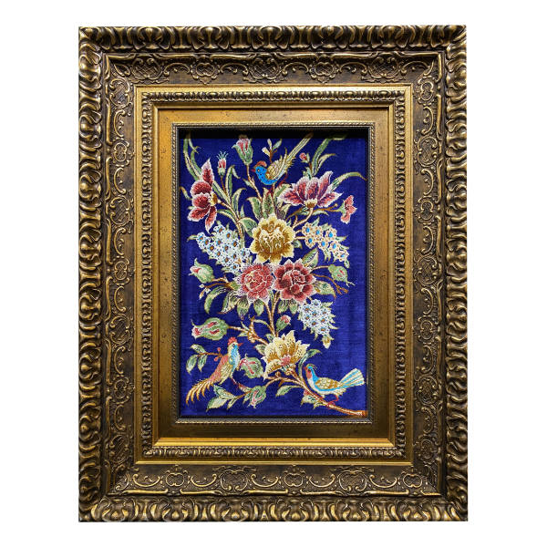 Main image of 库姆手工编织波斯图案地毯 —— 花鸟图案