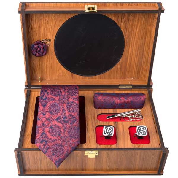 Main image of 男士领带、手帕及袖扣套装 – 奢华 Banafsheh