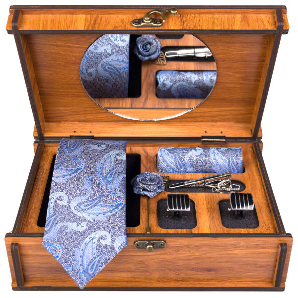 Main image of 男士领带、手帕及袖扣套装 – 奢华 Darya