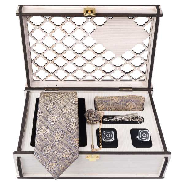 Main image of 男士领带、手帕及袖扣套装 – 奢华 Dayan