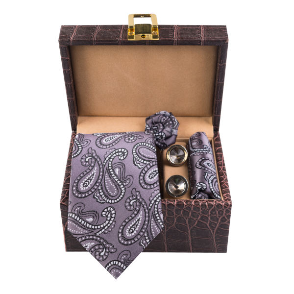 Main image of 男士领带、手帕及袖扣套装 – 奢华 Hooman