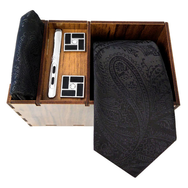 Main image of 男士领带、手帕及袖扣套装 – 奢华 Khademi