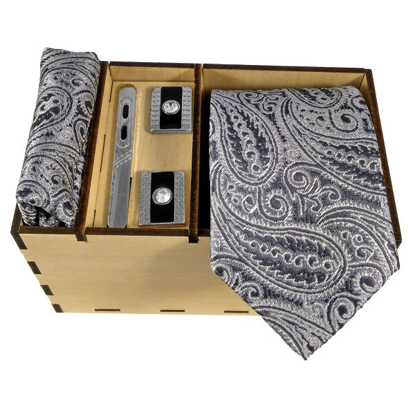 Main image of 男士领带、手帕及袖扣套装 – 奢华 Khakestari